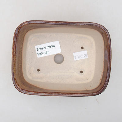 Ceramiczna miska bonsai 13 x 10 x 5,5 cm, kolor brązowy - 3