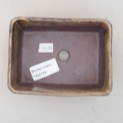Ceramiczna miska bonsai 13 x 9 x 4,5 cm, kolor brązowy - 3