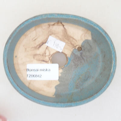 Ceramiczna miska bonsai 12 x 9,5 x 3,5 cm, kolor niebieski - 3