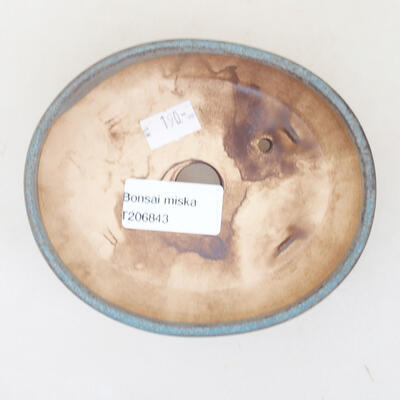 Ceramiczna miska bonsai 12 x 9,5 x 3,5 cm, kolor niebieski - 3