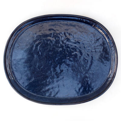 Misa ceramiczna + spodek H54 - miska 35 x 28 x 9,5 cm spodek 36 x 29 x 2 cm, czarny połysk - 3