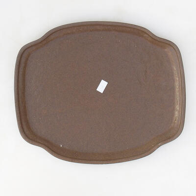Misa ceramiczna + spodek H55 - miska 28 x 23 x 10 cm spodek 29 x 24 x 2 cm, brązowy - 3