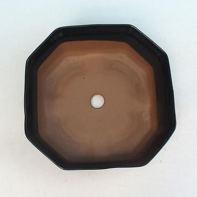 Ceramiczna miska bonsai H 14 - 17,5 x 17,5 x 6,5 cm, czarny - 17,5 x 17,5 x 6,5 cm - 3