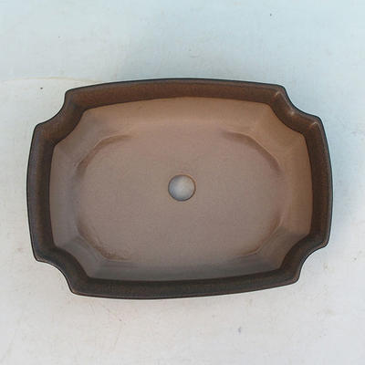 Ceramiczna miska bonsai H 03 - 16,5 x 11,5 x 5 cm, brązowy - 16,5 x 11,5 x 5 cm - 3
