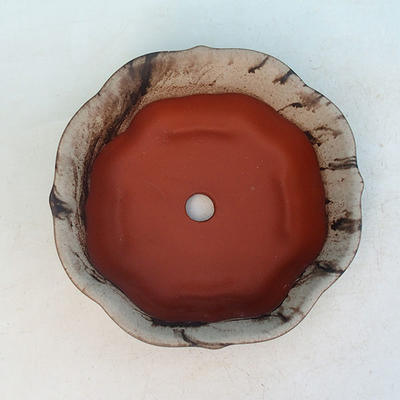 Ceramiczna miska bonsai H 06 - 14,5 x 14,5 x 4,5 cm, beżowy - 14,5 x 14,5 x 4,5 cm - 3
