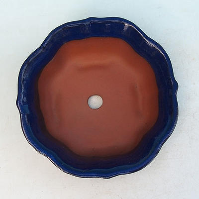 Ceramiczna miska bonsai H 06 - 14,5 x 14,5 x 4,5 cm, niebieski - 14,5 x 14,5 x 4,5 cm - 3