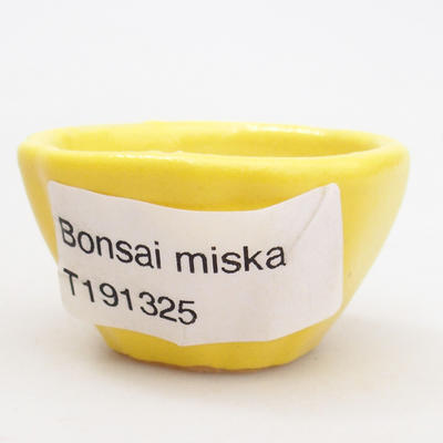 Mini miska bonsai 4,5 x 4,5 x 2,5 cm, kolor żółty - 4