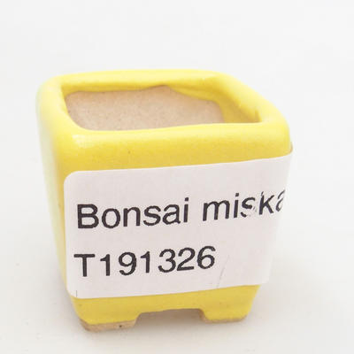 Mini miska bonsai 3 x 3 x 3 cm, kolor żółty - 4