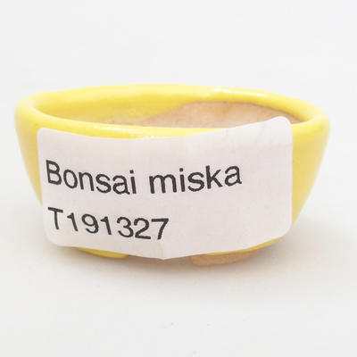 Mini miska bonsai 4,5 x 3 x 2 cm, kolor żółty - 4