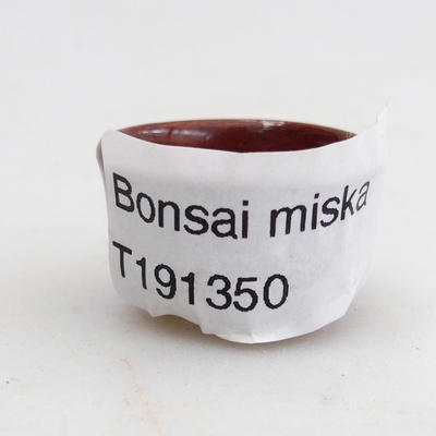 Miska mini bonsai 2,5 x 2,5 x 2 cm, kolor brązowy - 4
