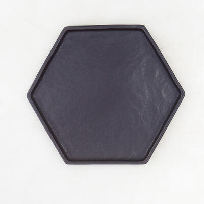 Misa ceramiczna + spodek H53 - miska 20 x 18 x 7,5 cm spodek 18 x 15,5 x 1,5 cm, czarny mat - 4